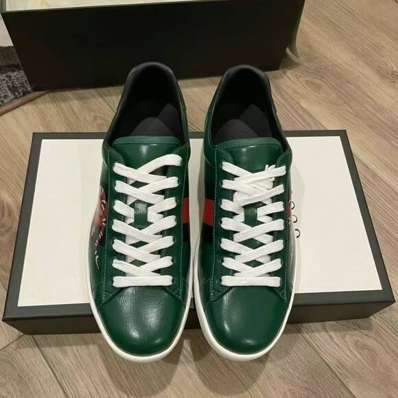 NIB Authentic Gucci Snake print Web detailed sneakers - Picture 3 of 7